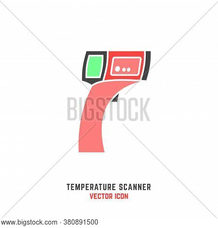 Non-contact Manual Temperature Scanner. Measuring Man Forehead Temperature. The Most Modern Way To M