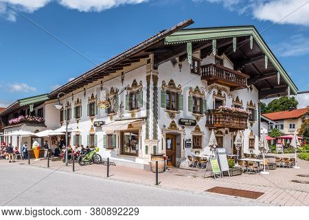 Inzell, Germany - August 05,2014 - In The Streets Of Inzell.inzell Lies In A Wide Valley Floor In Th