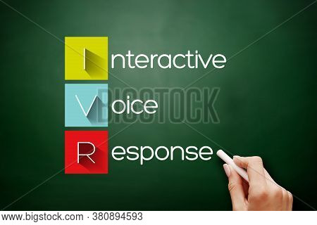 Ivr - Interactive Voice Response Acronym, Technology Concept Background On Blackboard