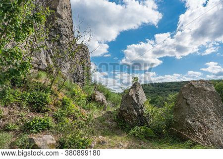 View Along A Rock Wall Of The Stenzelberg.