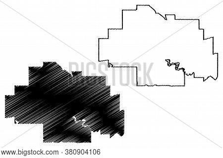 Regina City (canada, Saskatchewan Province) Map Vector Illustration, Scribble Sketch City Of Regina 