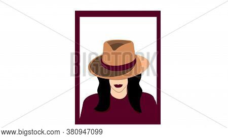 One Of The Facets Of A Woman. Woman As A Intriguing Secretive