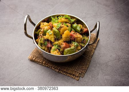 Aloo Shimla Mirch Sabji Or Dry Potato Capsicum Curry Is An Indian Main Course Recipe