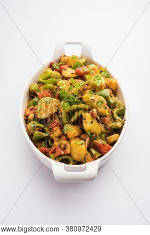 Aloo Shimla Mirch Sabji Or Dry Potato Capsicum Curry Is An Indian Main Course Recipe