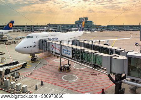 Frankfurt / Germany - September 26, 2017: Frankfurt Airport (flughafen Frankfurt Am Main), One Of Th