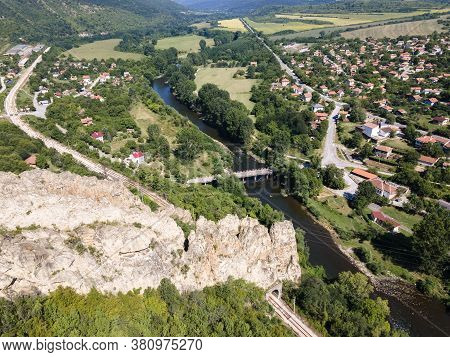 Aerial View Of Rock Formations Ritlite At Iskar River Gorge, Balkan Mountains, Bulgaria