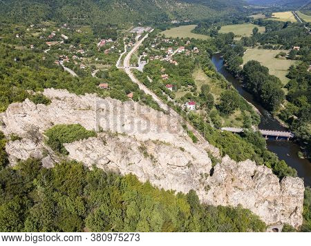 Aerial View Of Rock Formations Ritlite At Iskar River Gorge, Balkan Mountains, Bulgaria