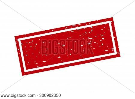 Red Frame Of Ruuber Stamp Vector Icon, Illustration Modern Concept Islolated On White Background