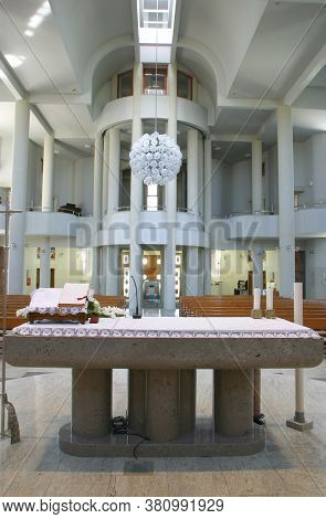 SISAK, CROATIA - SSEPTEMBER 07, 2013: Parish Church of St. Quirinus of Sescia in Sisak, Croatia