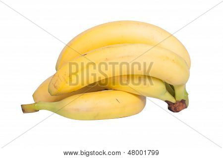 Bunch of bananas isolated on white background