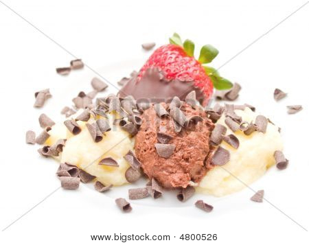 Is Dessert med chokolade flager
