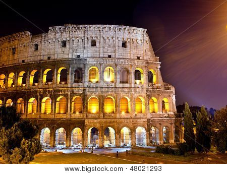 Italien. Rom. Aften Collosseo