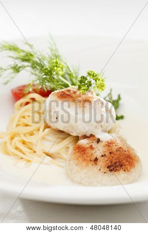 kyckling kotlett med pasta
