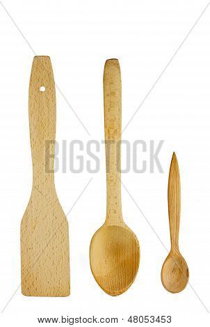 Ensemble d'ustensiles de cuisine en bois