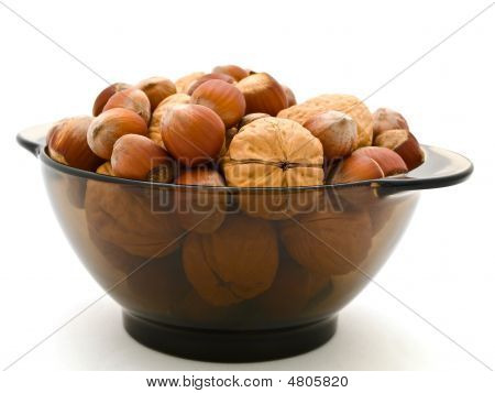 Hazelnuts And Walnuts