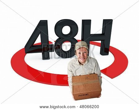 teslimatçı ve 3d 48h metin