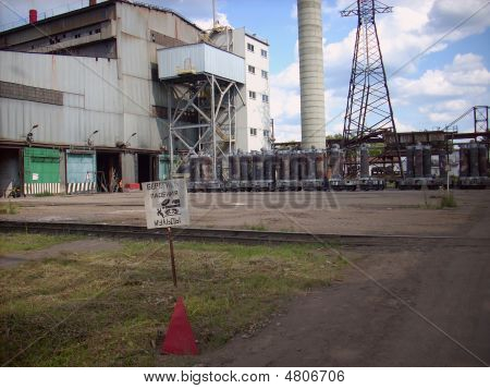 Metallurgical Works avec hauts fourneaux