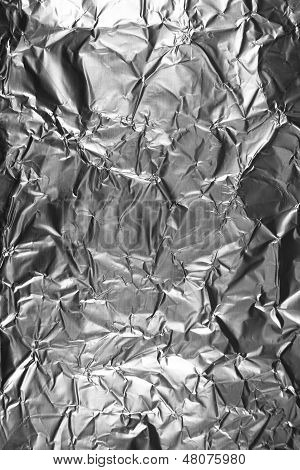 Shiny aluminium foil background