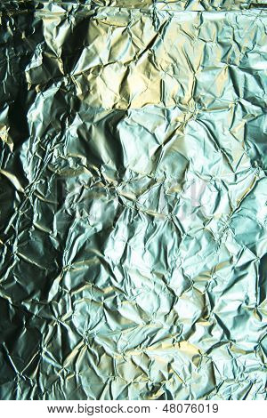 Shiny aluminium foil background