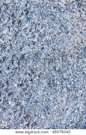 Silver aluminium foil background