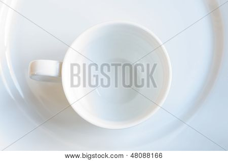 Tom hvid kaffekop