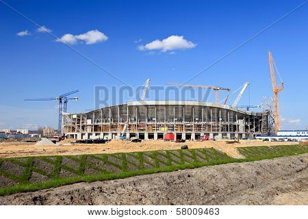 The Construction Of Football Stadium