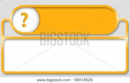 Box For Any Text And Question Mark