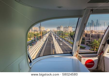Monorail Station On A Man-made Island Palm Jumeirah