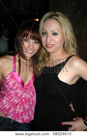 Amy Paffrath and Jennifer Leeser  at the Birthday Party for Jennifer Leeser. Medusa Lounge, Los Angeles, CA. 09-25-08