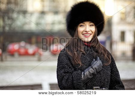 Winter business girl