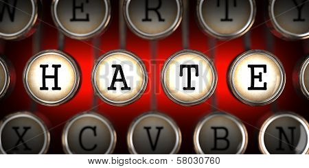 Hate on Old Typewriter's Keys.
