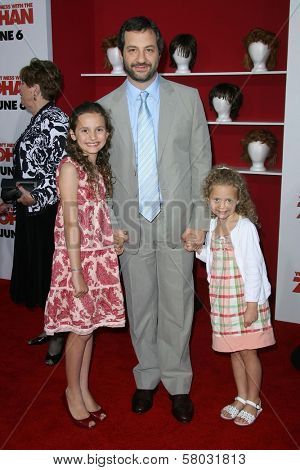 Judd Apatow with daughters Maude and Iris  at the 