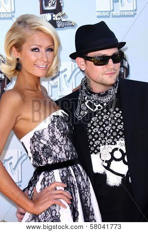 Paris Hilton and Benji Madden  at the 2008 MTV Movie Awards. Gibson Amphitheatre, Universal City, CA. 06-01-08