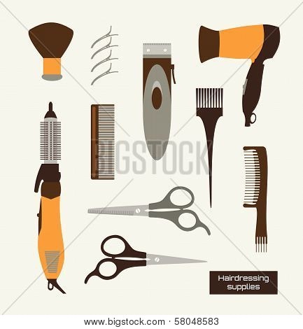 Hairdressing supplies Vector Illustracion