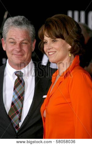 Jim Simpson and Sigourney Weaver at the World Premiere of 