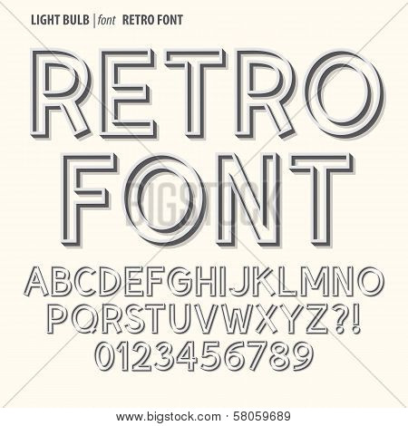 Abstract Retro Alphabet And Digit Vector
