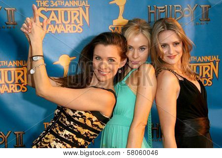 Alicia Arden with Paula LaBaredas and Mey Pal  at the 34th Annual Saturn Awards. Universal Hilton Hotel, Universal City, CA. 06-24-08