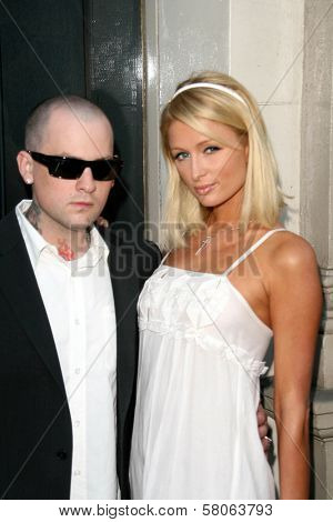 Benji Madden and Paris Hilton  at the Gallery Opening of 