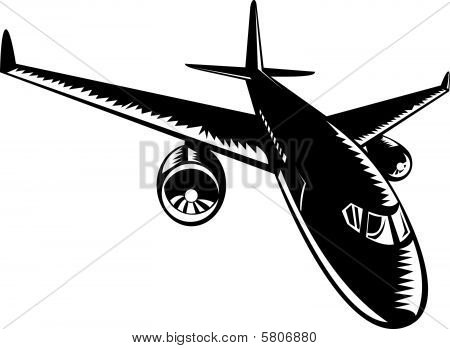 Aereo jet in volo