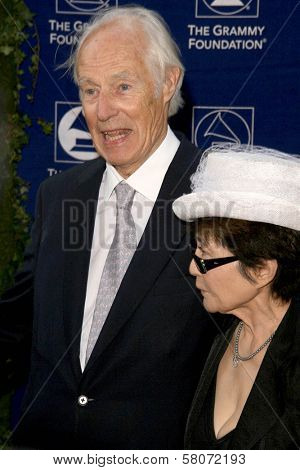 George Martin and Yoko Ono  at the Grammy Foundation's Starry Night Gala. University of Southern California, Los Angeles, CA. 07-12-08