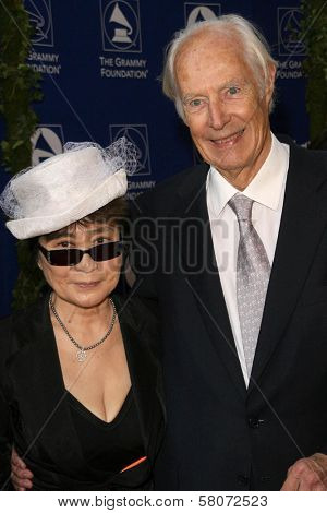 Yoko Ono and George Martin  at the Grammy Foundation's Starry Night Gala. University of Southern California, Los Angeles, CA. 07-12-08