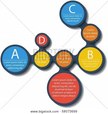 Metaball infographic elements in flat design. Vector.