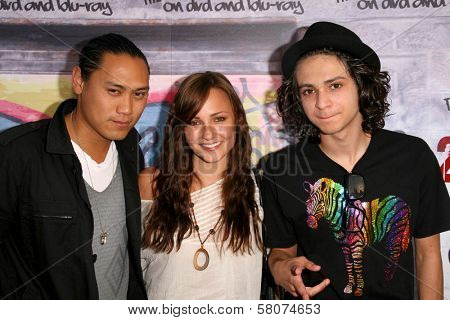 Jon Chu with Briana Evigan and Adam G. Sevani  at the DVD Release Party for 