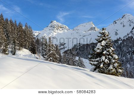 Mount Perrin In Winter, Ayas Valley (north Italy)