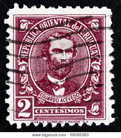 Postage Stamp Uruguay 1945 Eduardo Acevedo, Politician