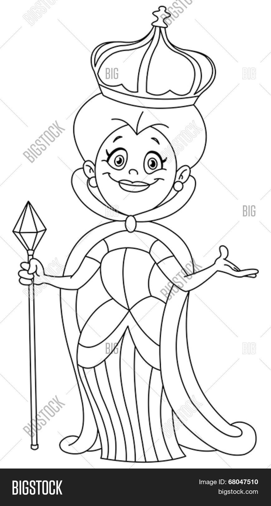 Outlined Queen. Vector &amp; Photo (Free Trial) | Bigstock