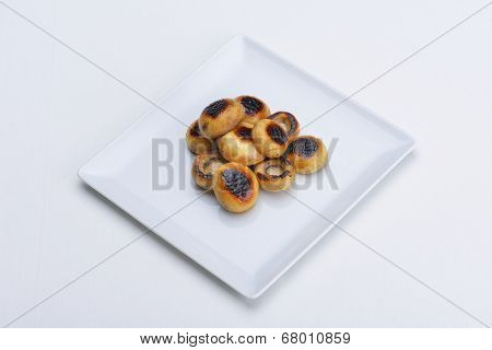 mashroom food vegetable grilled isolated on white background