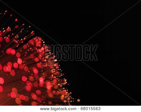 red fibre optic cable