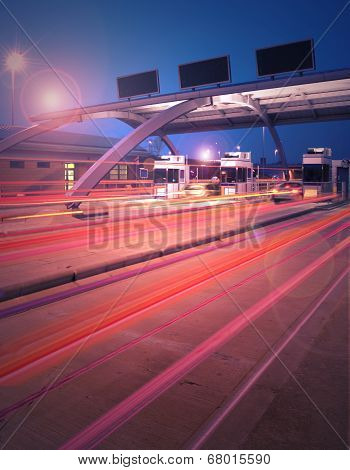 Toll Booth at night