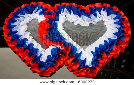 Dos corazones de cinta